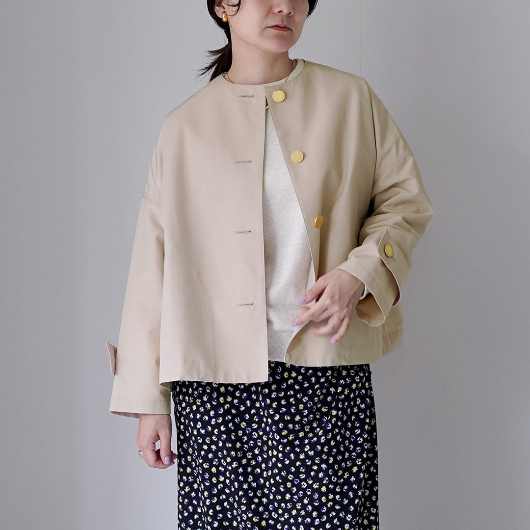 【美品✨】トラディショナルウェザーウェアMALTONノーカラーショート TRADITIONAL WEATHERWEAR（トラディショナル ウェザーウェア） MALTON