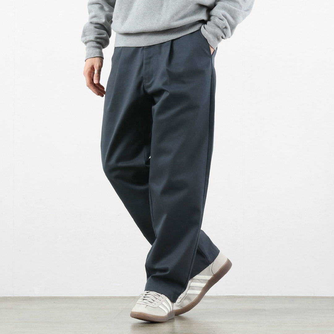 UNIVERSAL OVERALL（ユニバーサルオーバーオール） ヘリテージ T/C リラックス 1タックパンツ バイオウォッシュ STONE CARVER チノパン