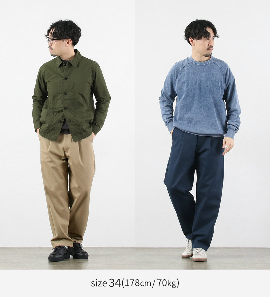 UNIVERSAL OVERALL（ユニバーサルオーバーオール） ヘリテージ T/C リラックス 1タックパンツ バイオウォッシュ STONE CARVER チノパン