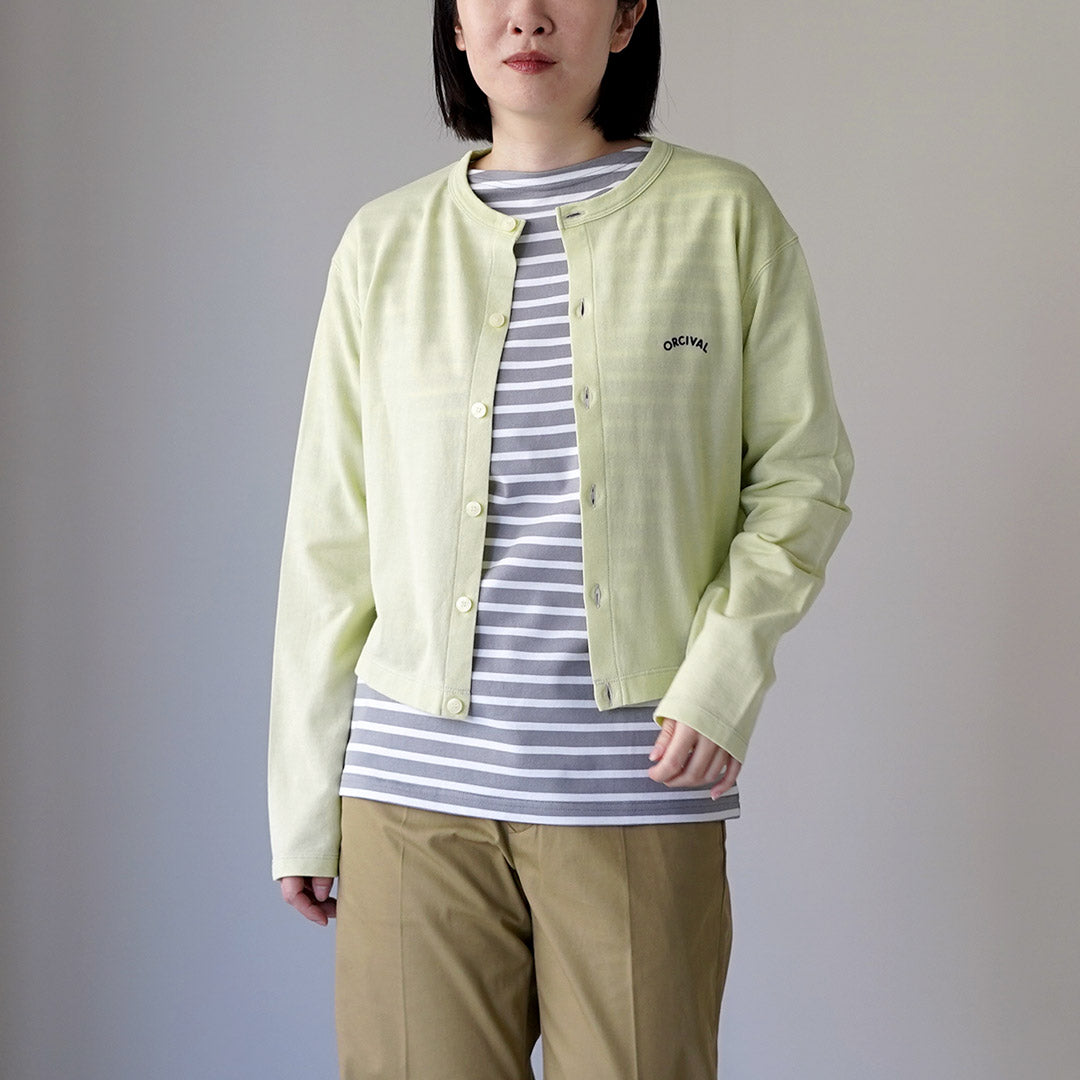 ORCIVAL（オーシバル） クルーネック カーディガン 日本製
