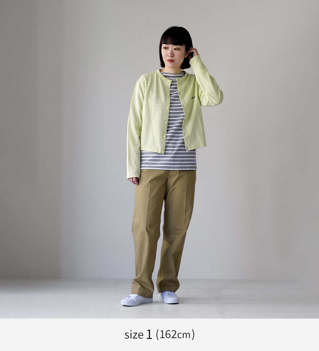 ORCIVAL（オーシバル） クルーネック カーディガン 日本製