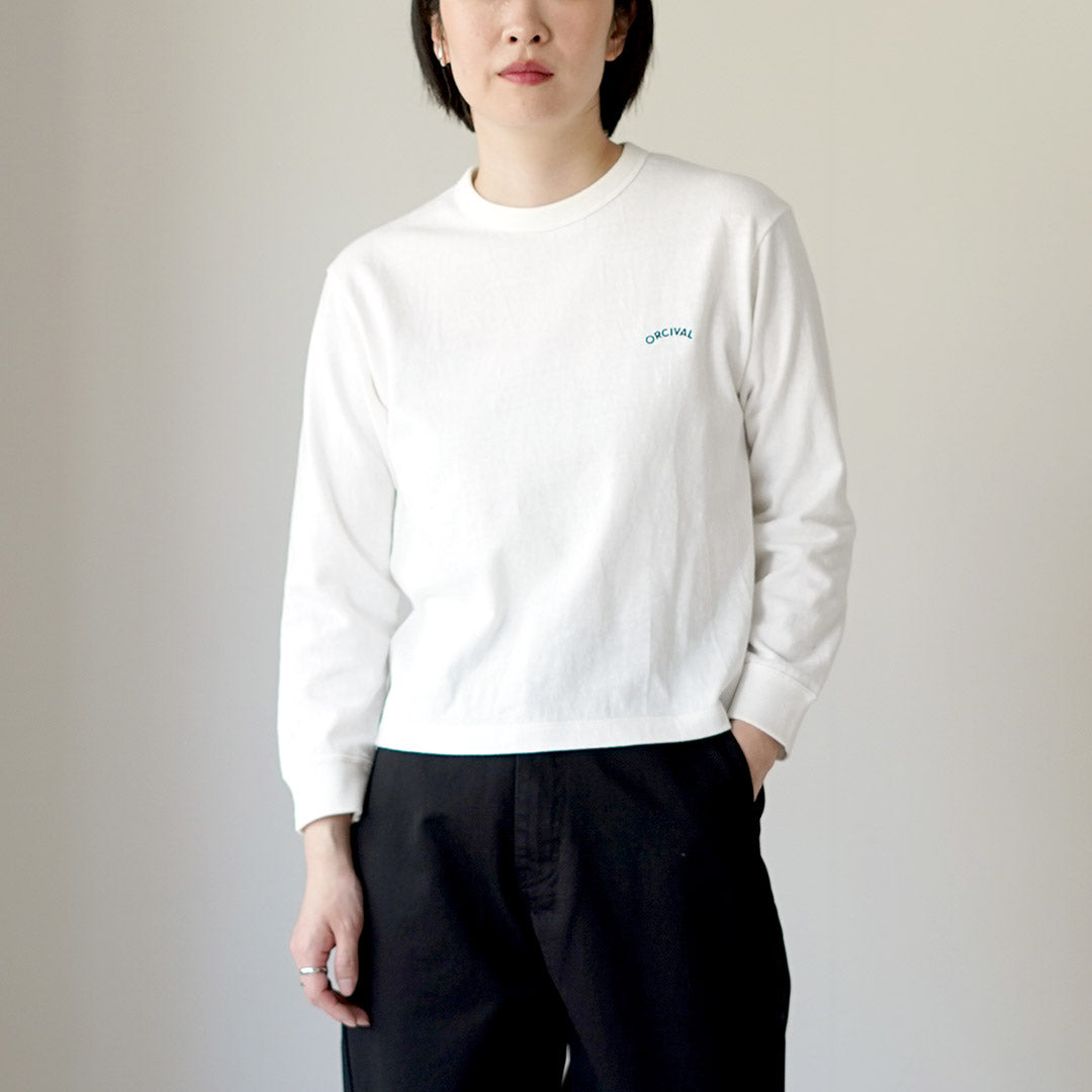 ORCIVAL（オーシバル） エンブロイダリー ロングスリーブ プルオーバー 日本製