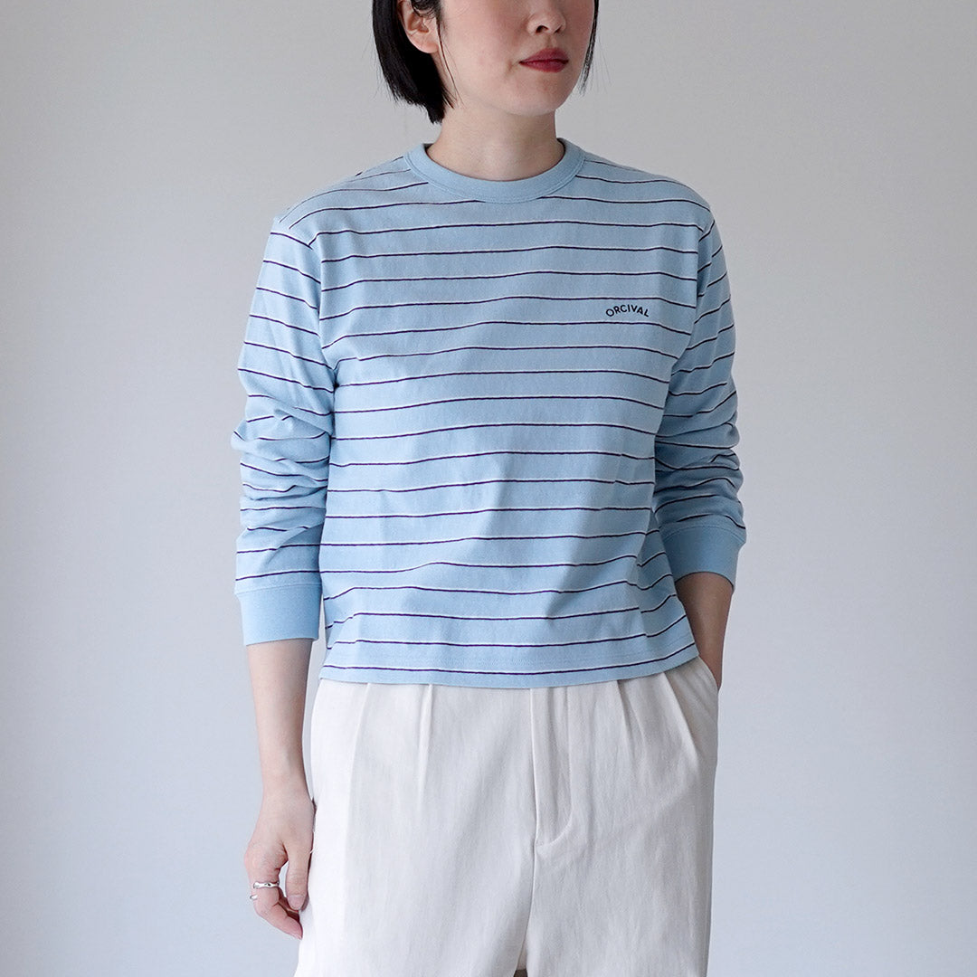 ORCIVAL（オーシバル） エンブロイダリー ロングスリーブ プルオーバー 日本製