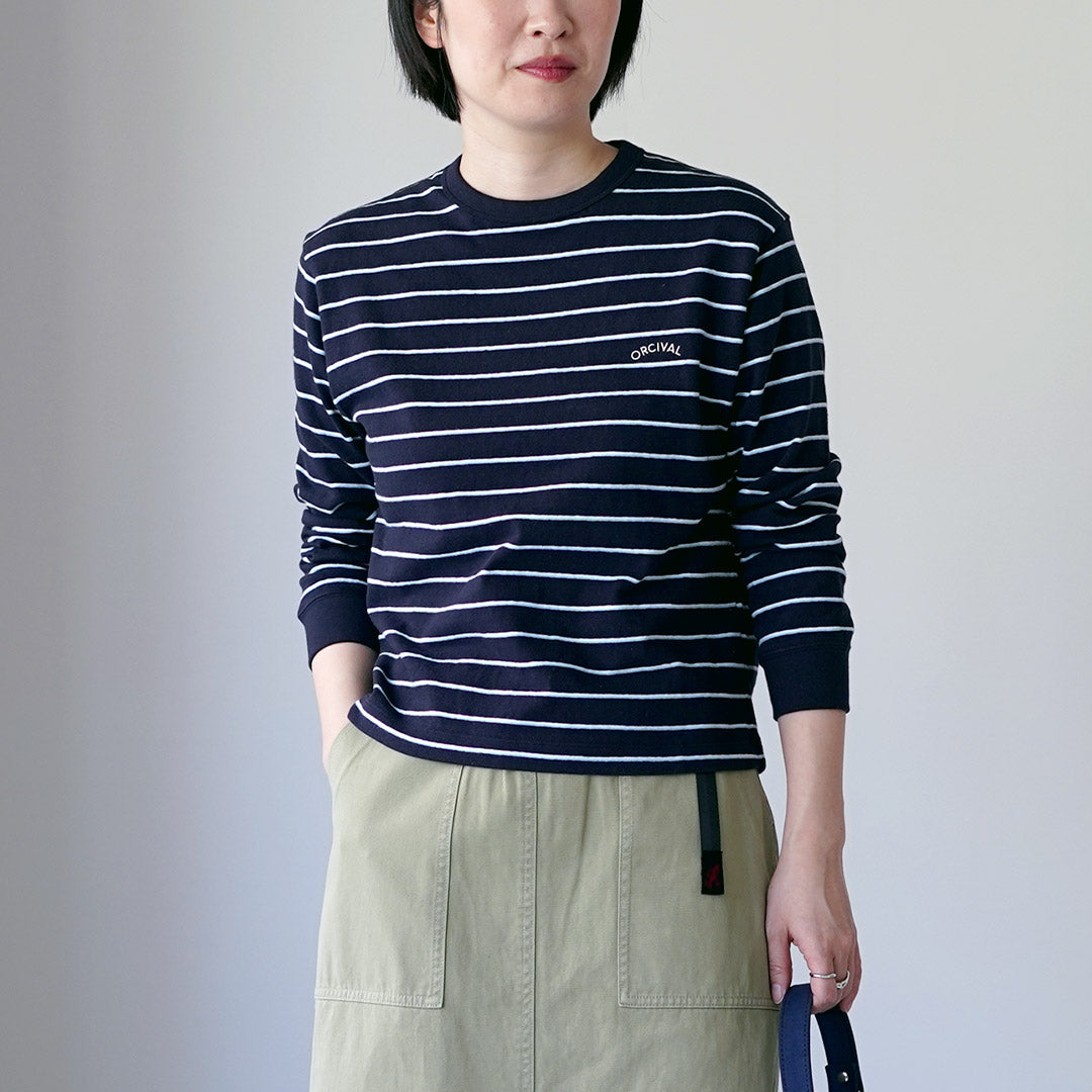 ORCIVAL（オーシバル） エンブロイダリー ロングスリーブ プルオーバー 日本製