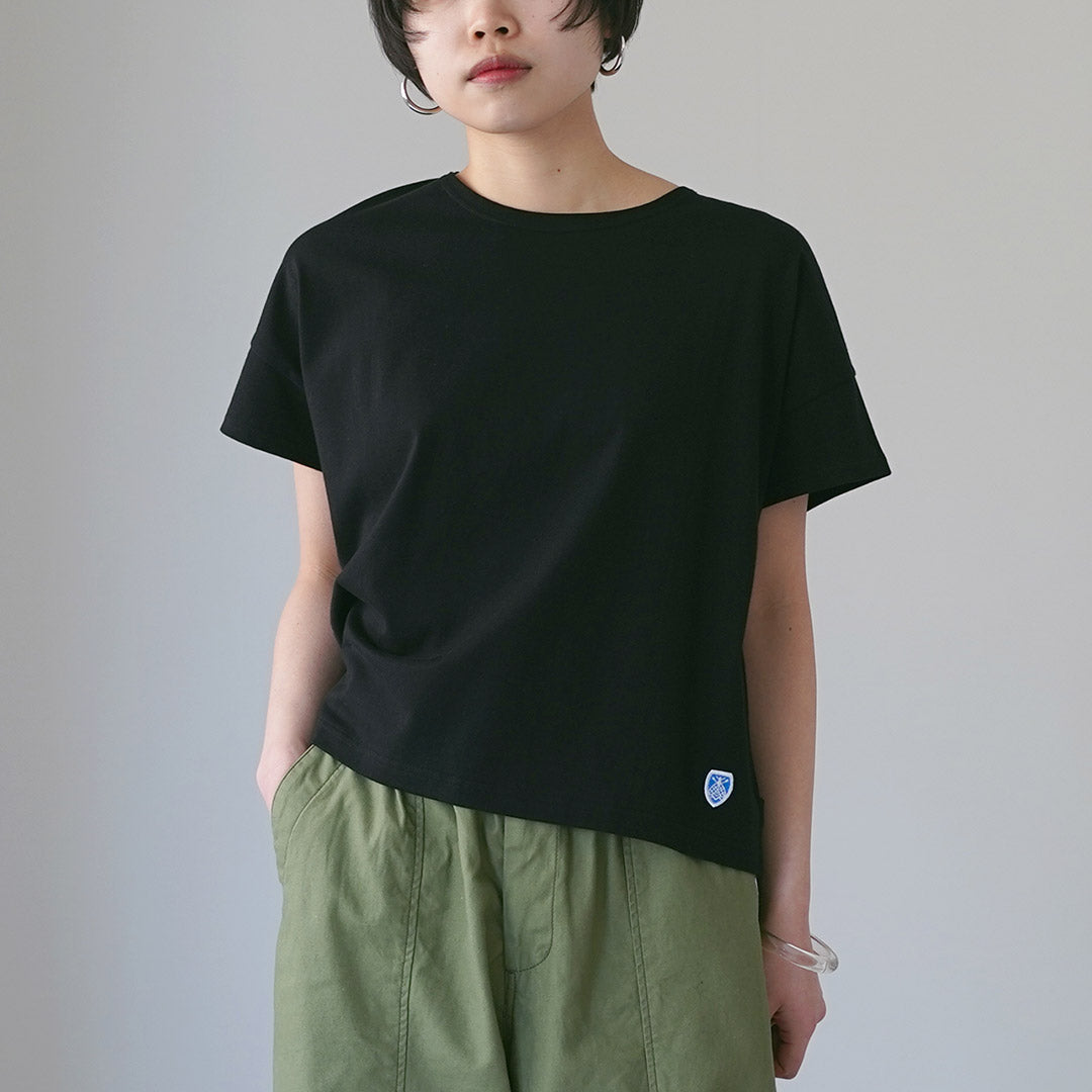 ORCIVAL（オーシバル） ボートネック ショートスリーブ プルオーバー 日本製