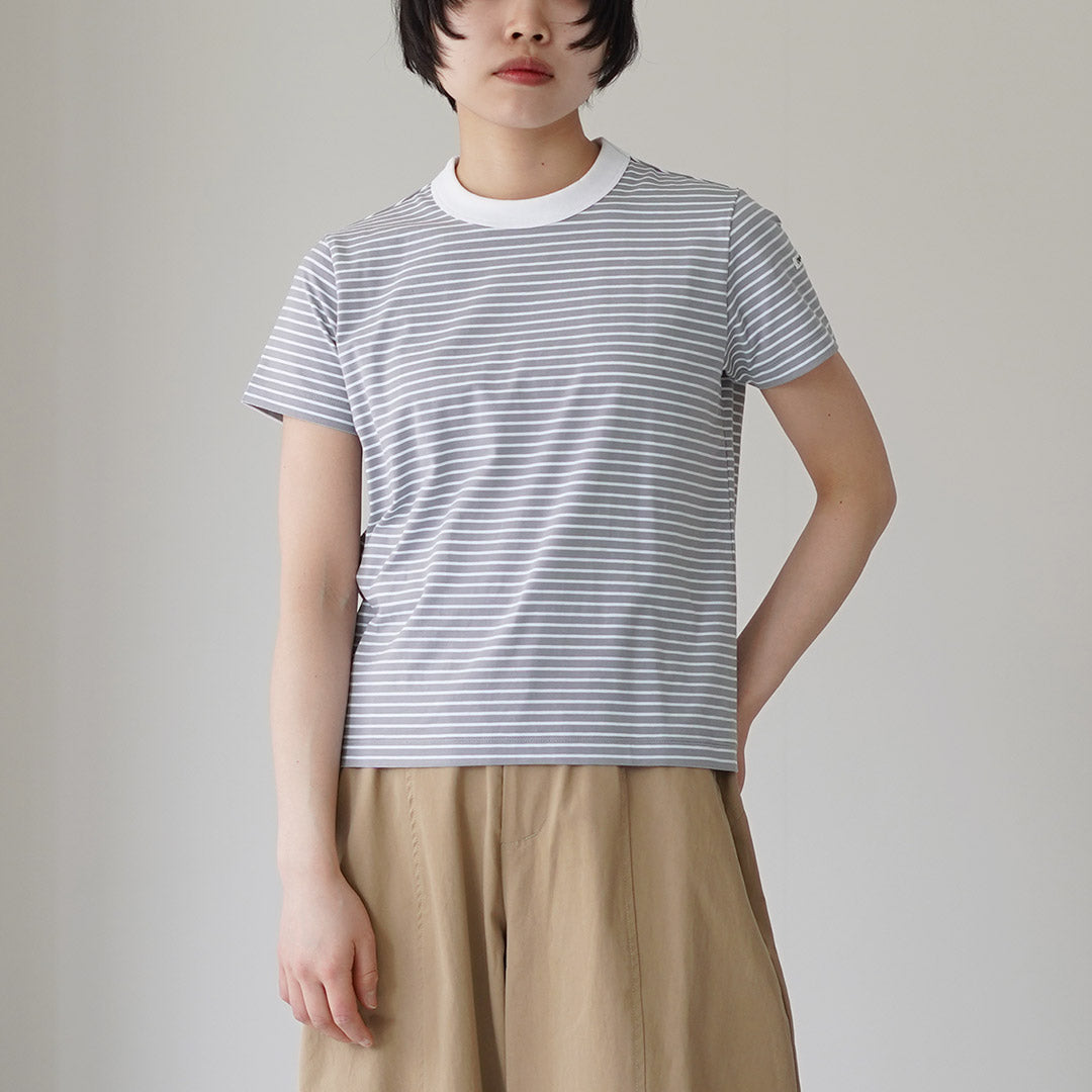 ORCIVAL（オーシバル） クルーネック ボーダー ショートスリーブ プル