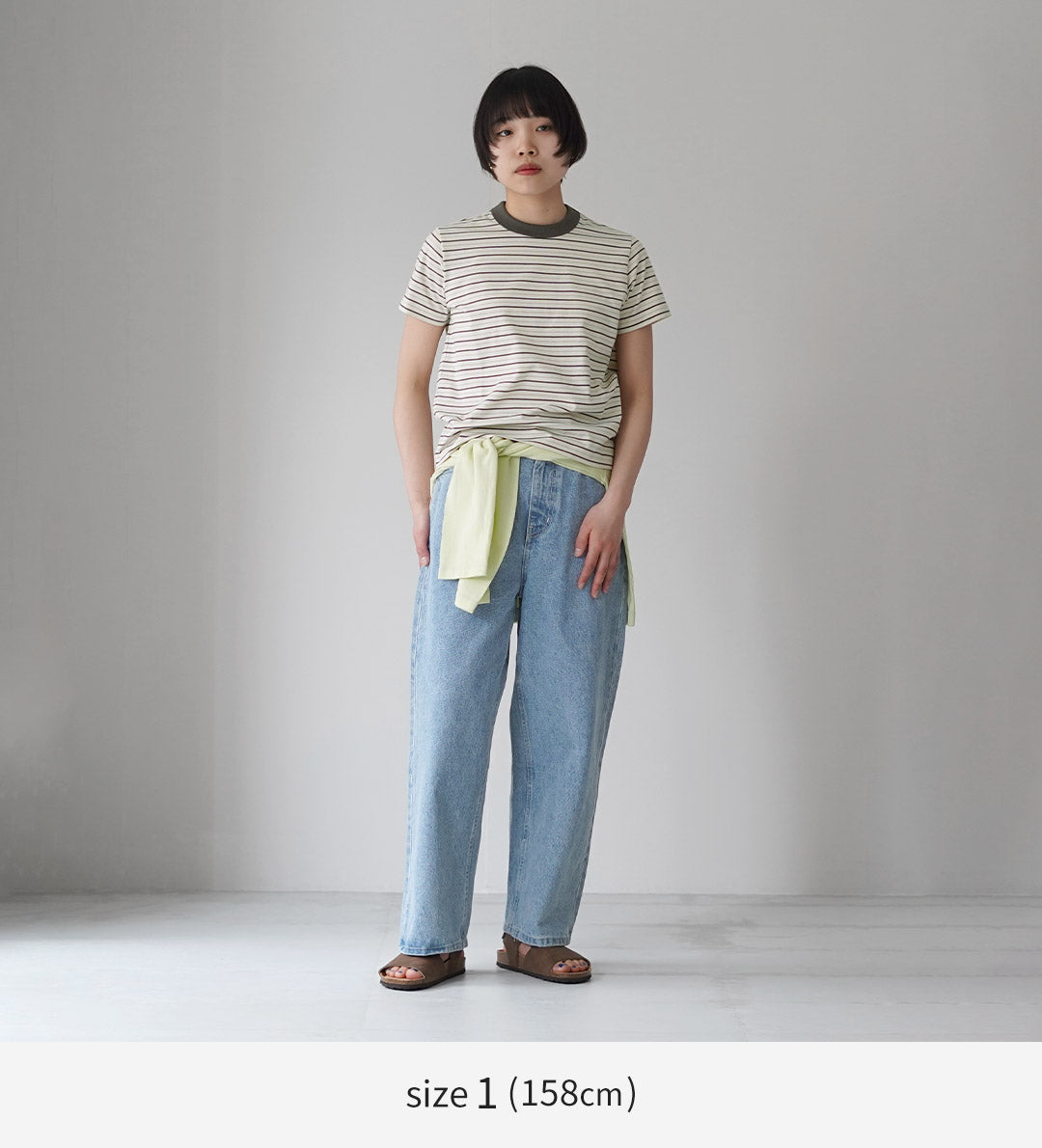 ORCIVAL（オーシバル） クルーネック ボーダー ショートスリーブ プルオーバー 日本製
