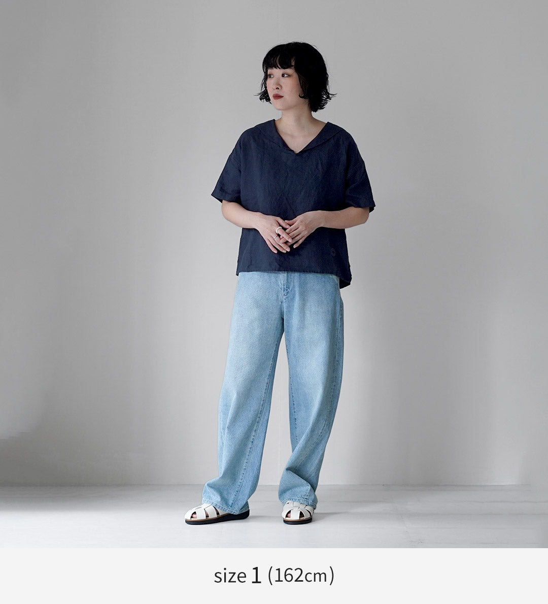 ORCIVAL（オーシバル） リネン セーラーブラウス / レディース Tシャツ