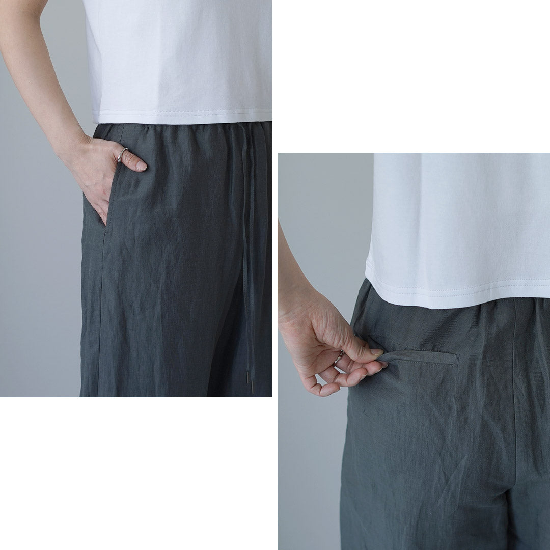 LE GLAZIK（ル グラジック） リネン エラスティック パンツ