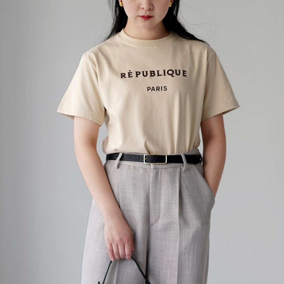 ANGE IN DISGUISE（アンジ イン ディスガイズ） REPUBLIQUE PARIS ロゴTシャツ