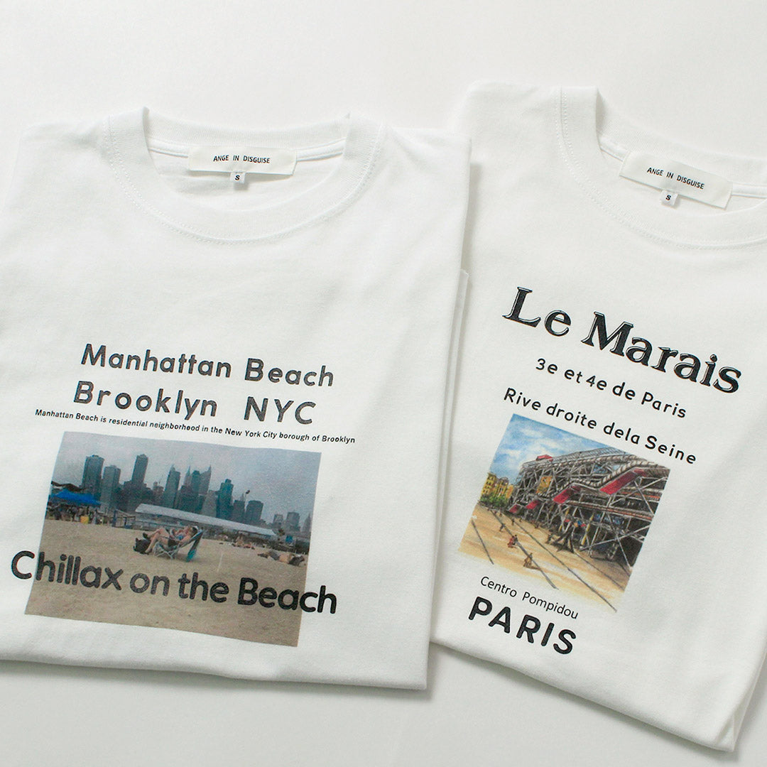 ANGE IN DISGUISE（アンジ イン ディスガイズ） ロゴ＆フォト Tシャツ