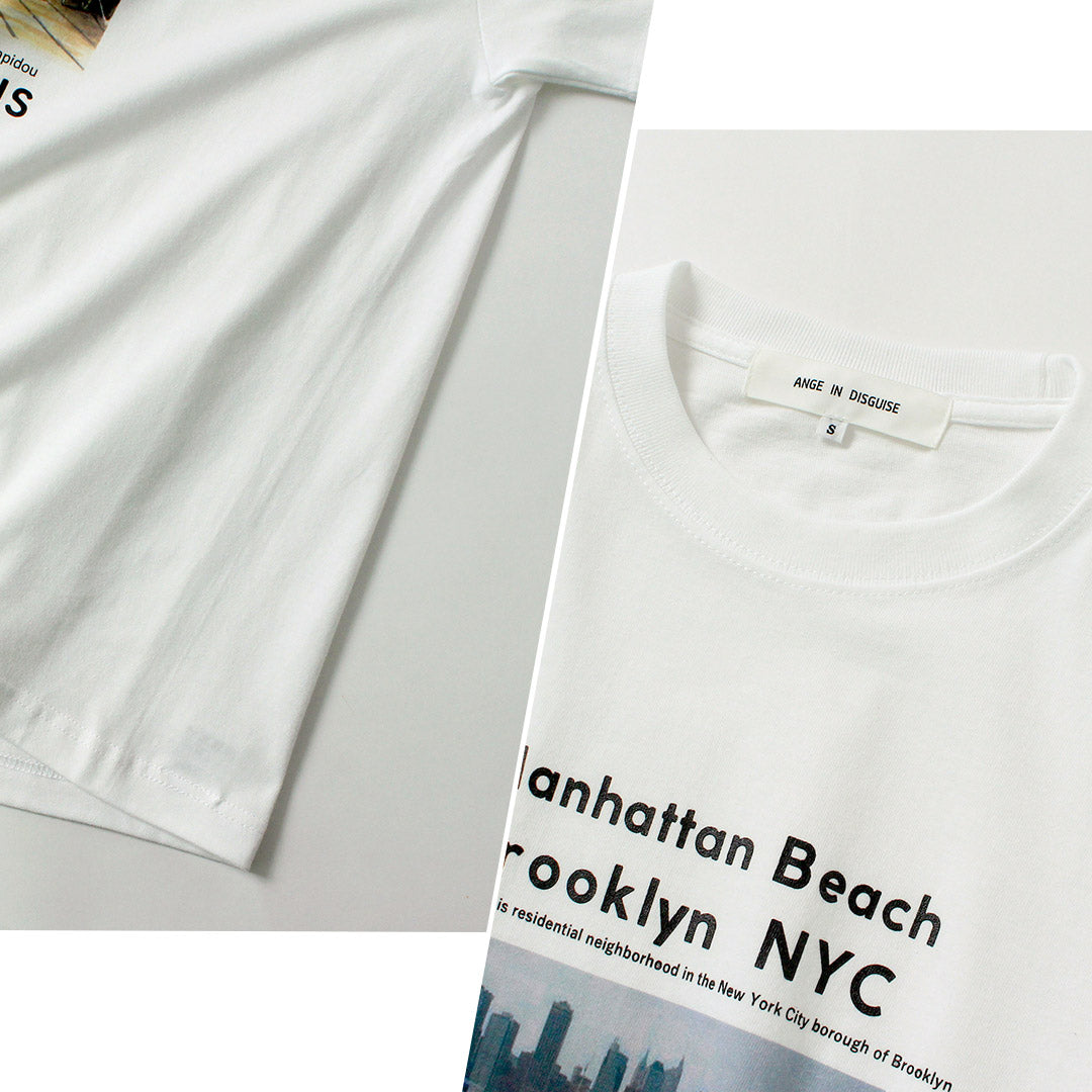 ANGE IN DISGUISE（アンジ イン ディスガイズ） ロゴ＆フォト Tシャツ