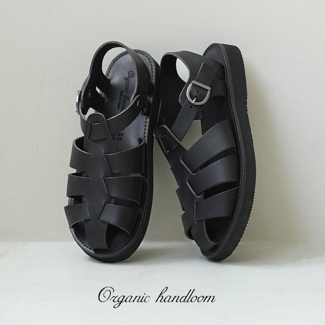 organic handloom size37オーガニックハンドルーム23cm黒 ORGANIC HANDLOOM（オーガニックハンドルーム） グルカ サンダル 日本