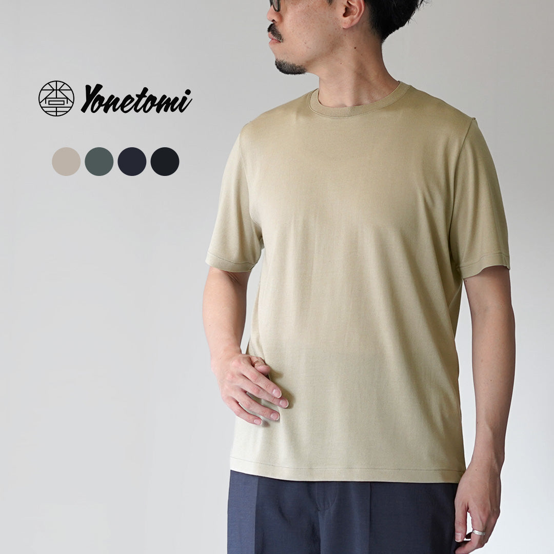 YONETOMI NEW BASIC（ヨネトミニューベーシック） ウールシルク ドレスTシャツ 日本製