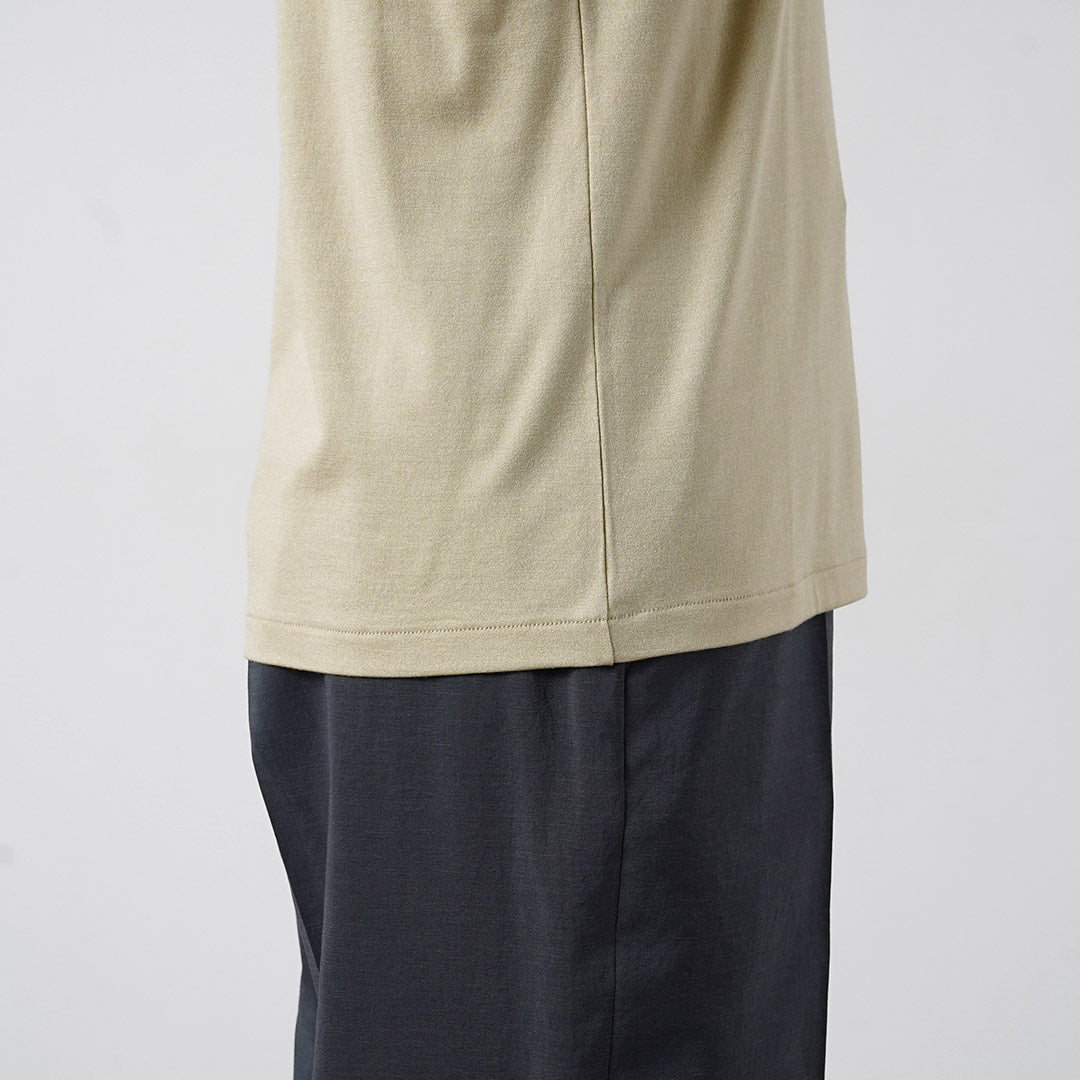 YONETOMI NEW BASIC（ヨネトミニューベーシック） ウールシルク ドレスTシャツ 日本製