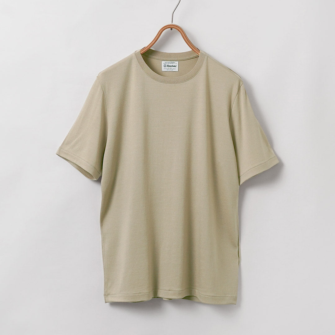YONETOMI NEW BASIC（ヨネトミニューベーシック） ウールシルク ドレスTシャツ 日本製