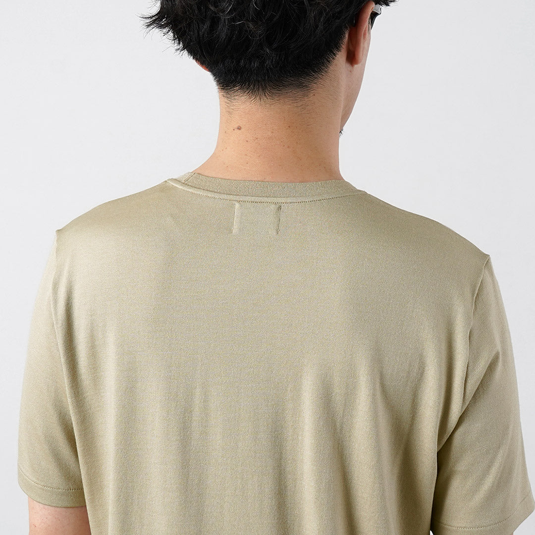 YONETOMI NEW BASIC（ヨネトミニューベーシック） ウールシルク ドレスTシャツ 日本製