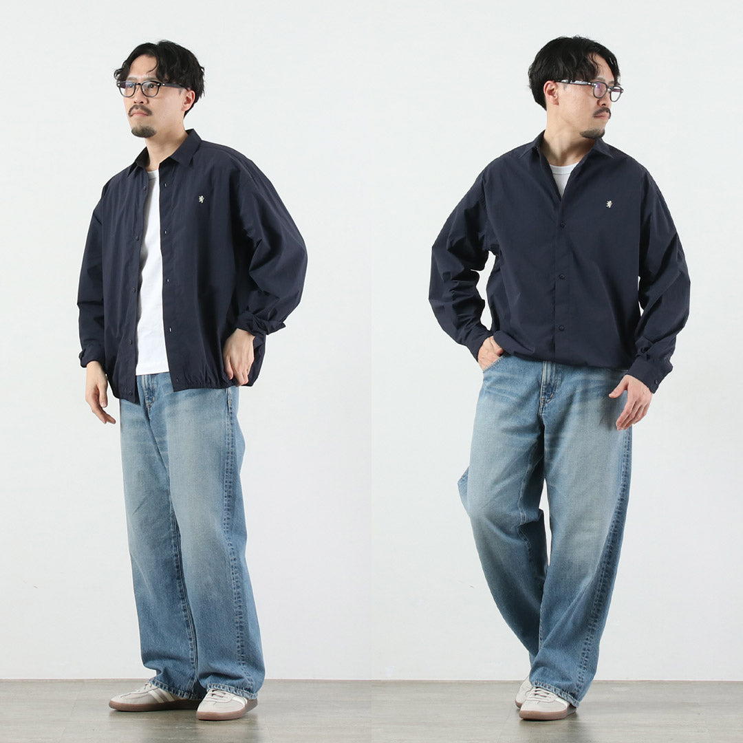 【定価18,480円】美品Gymphlexナイロン 2WAYシャツジャケット黒 GYMPHLEX（ジムフレックス）の「Gymphlex | ナイロン シャツジャケット