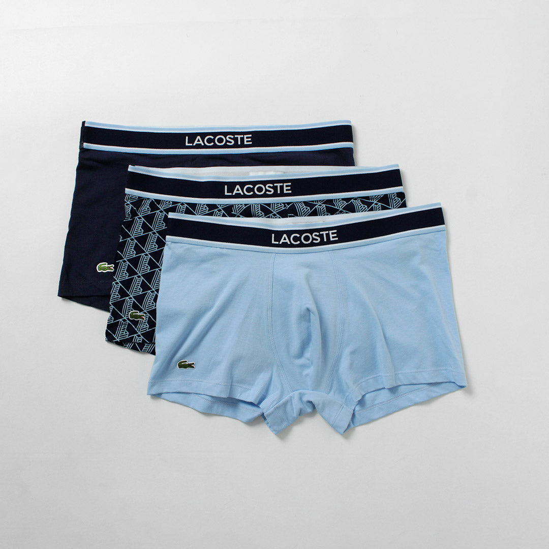 LACOSTE（ラコステ） モノグラム＆プレーン 3パック ストレッチ