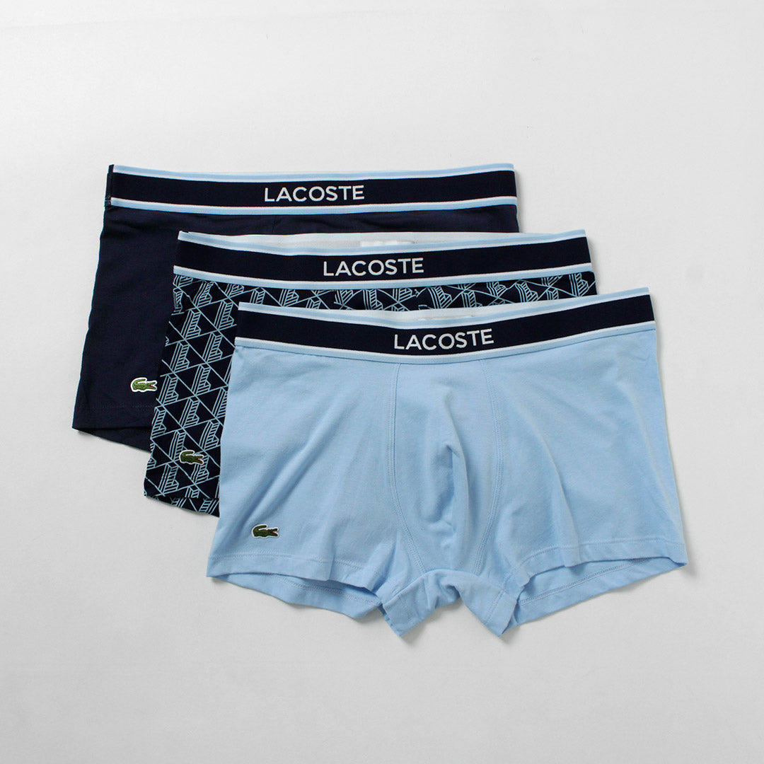 LACOSTE（ラコステ） モノグラム＆プレーン 3パック ストレッチ