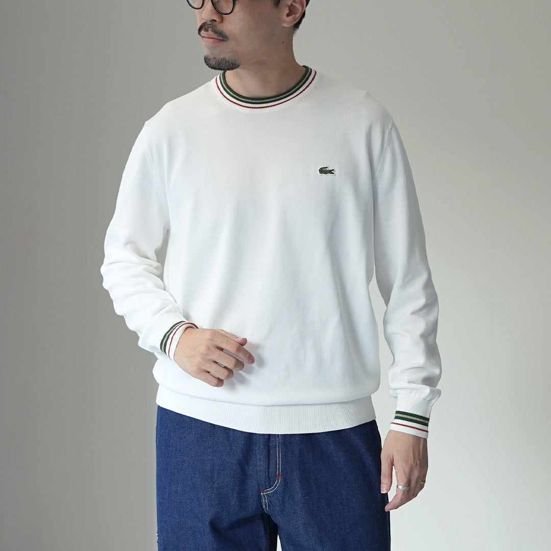 LACOSTE（ラコステ） ストライプカラー コットンニット / メンズ