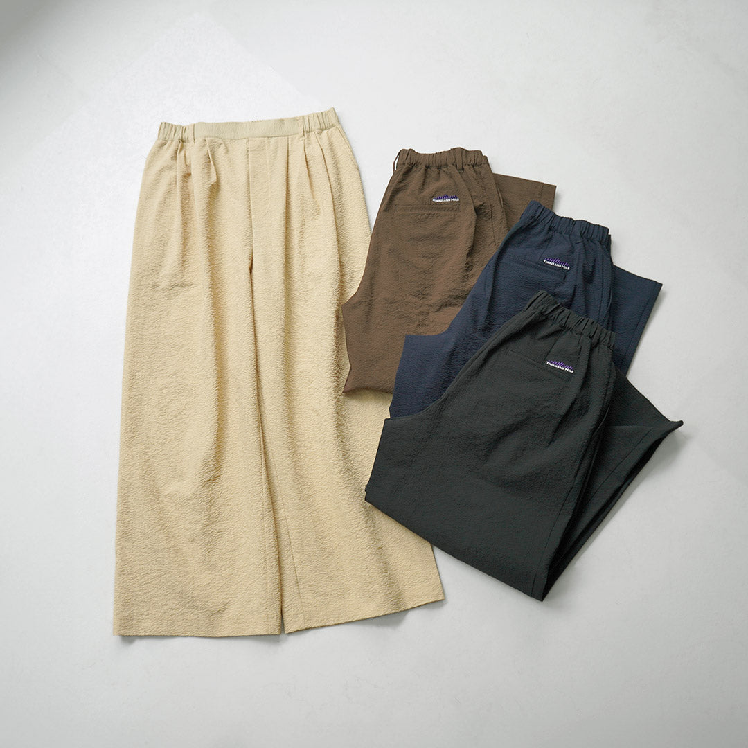 THOUSAND MILE（サウザンドマイル） シアサッカー ロングワイドパンツ