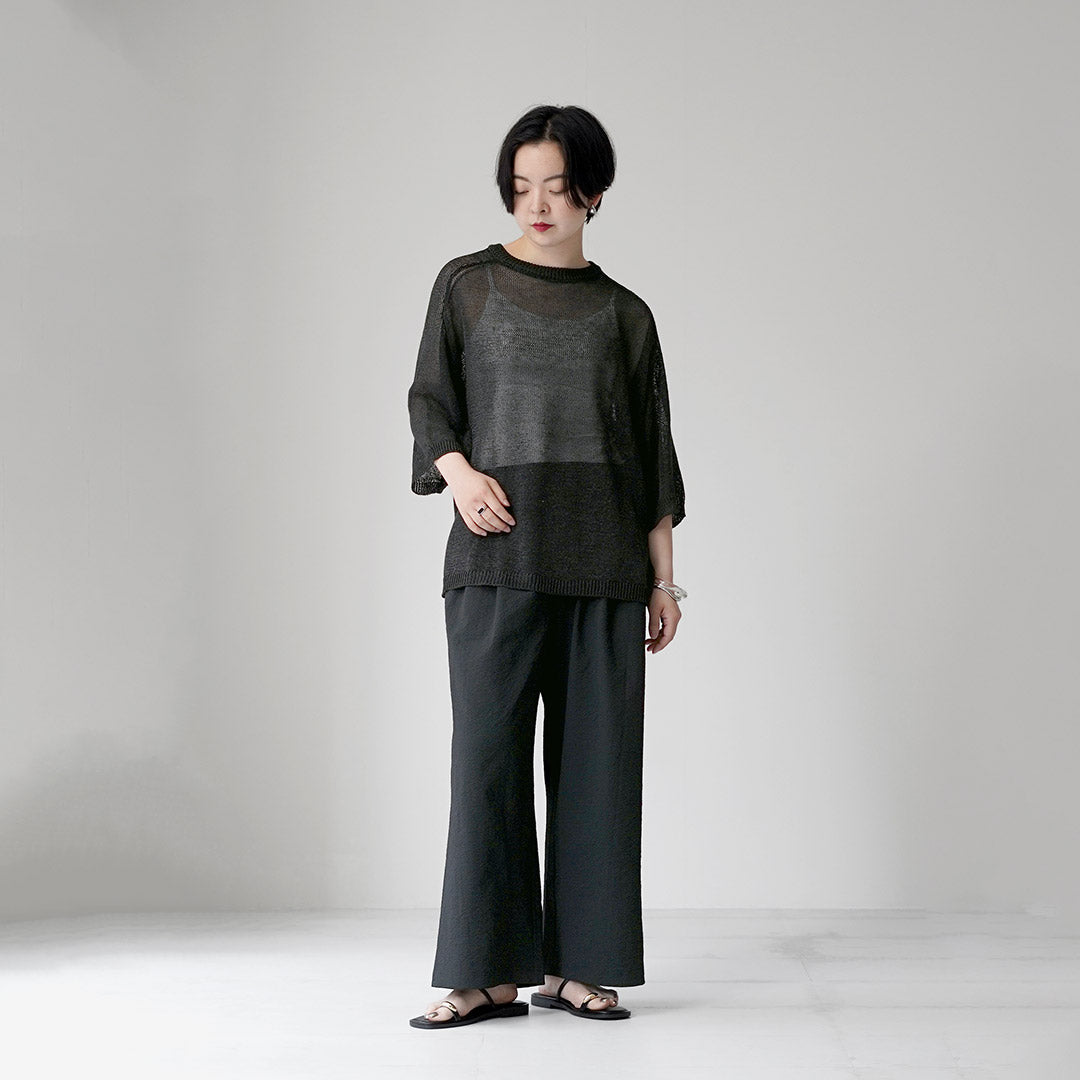 THOUSAND MILE（サウザンドマイル） シアサッカー ロングワイドパンツ