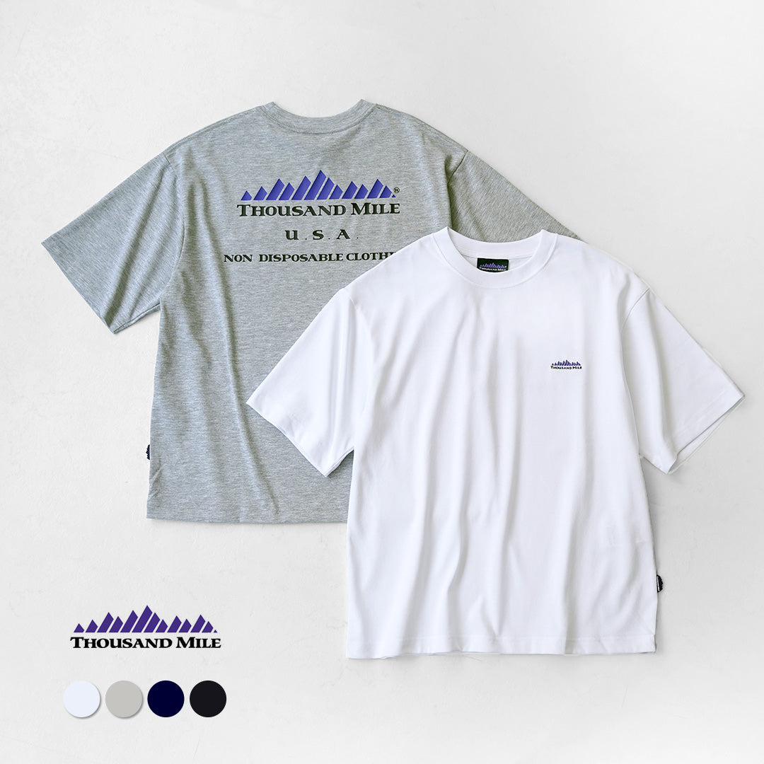 THOUSAND MILE（サウザンドマイル） T/C ショートスリーブ プリント ロゴTシャツ
