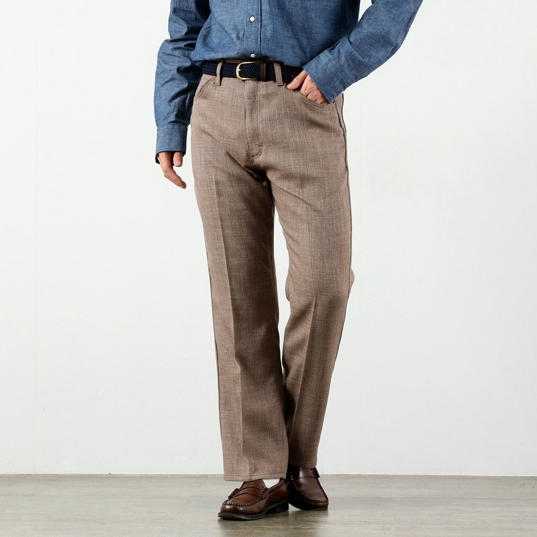 80s - Wrangler ラングラー　ランチャードレスパンツ　黒　USA製 USA製 Wrangler ラングラー 82BK ランチャー ドレス ジーンズ 黒 W38
