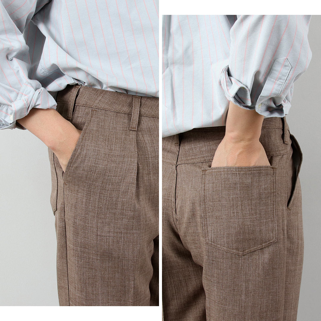 WRANGLER（ラングラー） ランチャー ワイド リネンライクファブリック パンツ