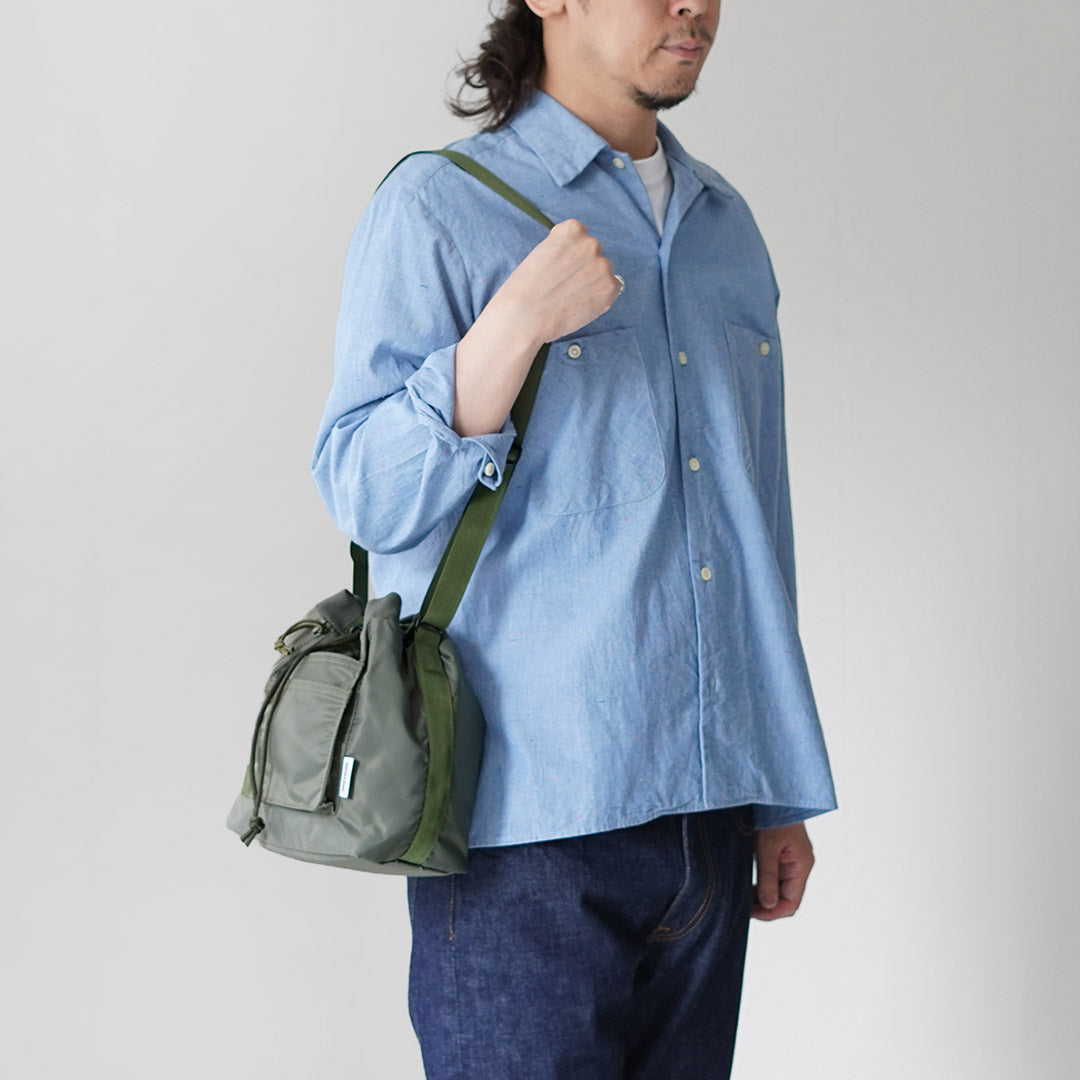 【レア】別注BRIEFING ドローストリングバッグ ネイビー【日本製】新品 BRIEFING（ブリーフィング） ドローストリング ショルダーバッグ S