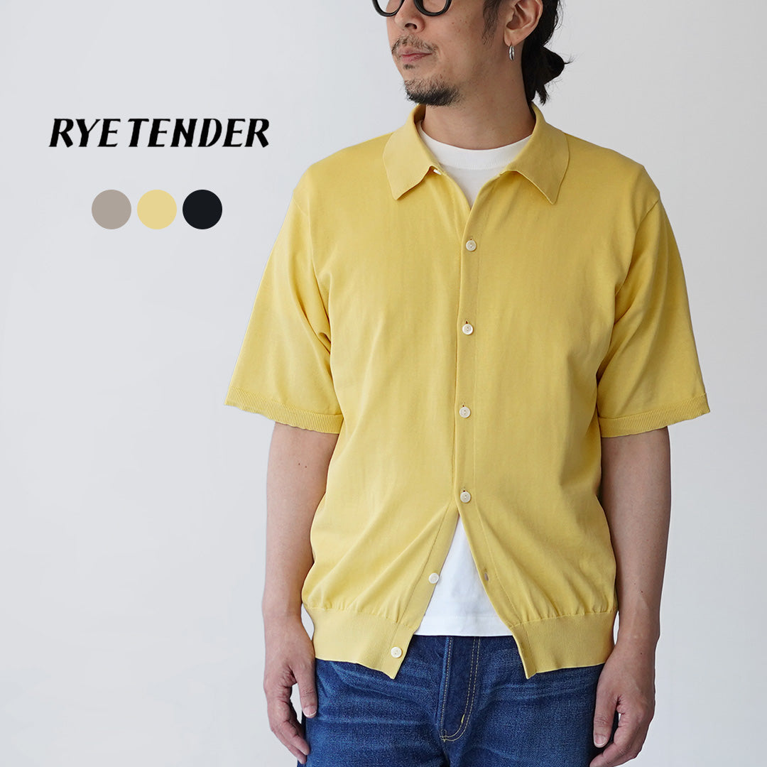 RYE TENDER（ライテンダー） テトン コットンニット半袖シャツ