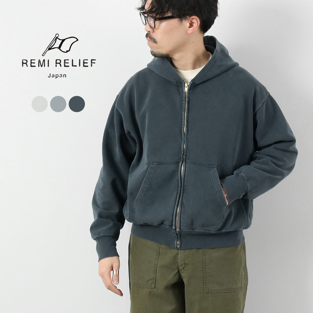 REMI RELIEF（レミレリーフ） SP加工裏毛ZIPパーカー New Fit スウェット 日本製