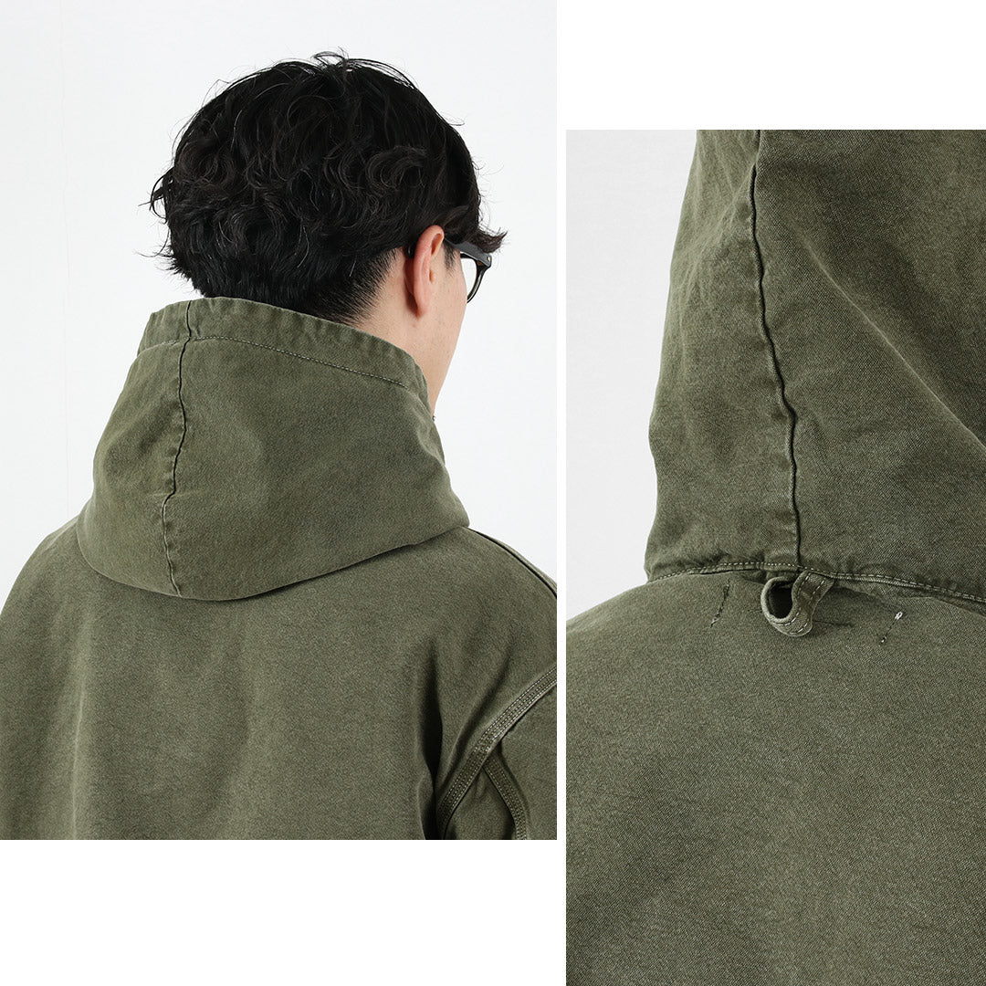レミリーフカーキ フード付きジャケット　新作新品 REMI RELIEF（レミ レリーフ） ミルスペック ダック フードジップ