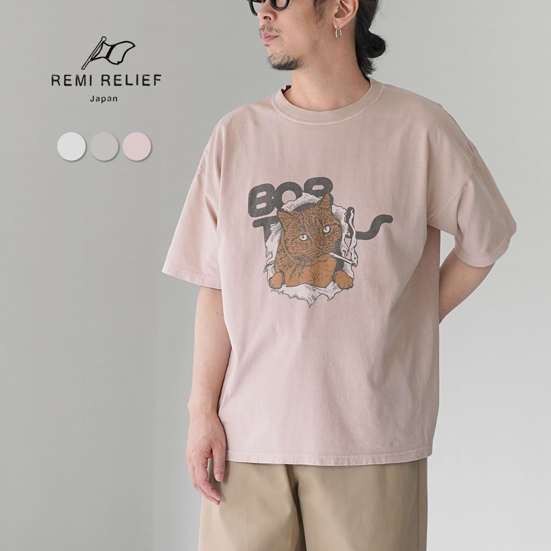 REMI RELIEF（レミレリーフ） HARD SP加工20/-天竺BIGサイズTシャツ(BOB) 日本製