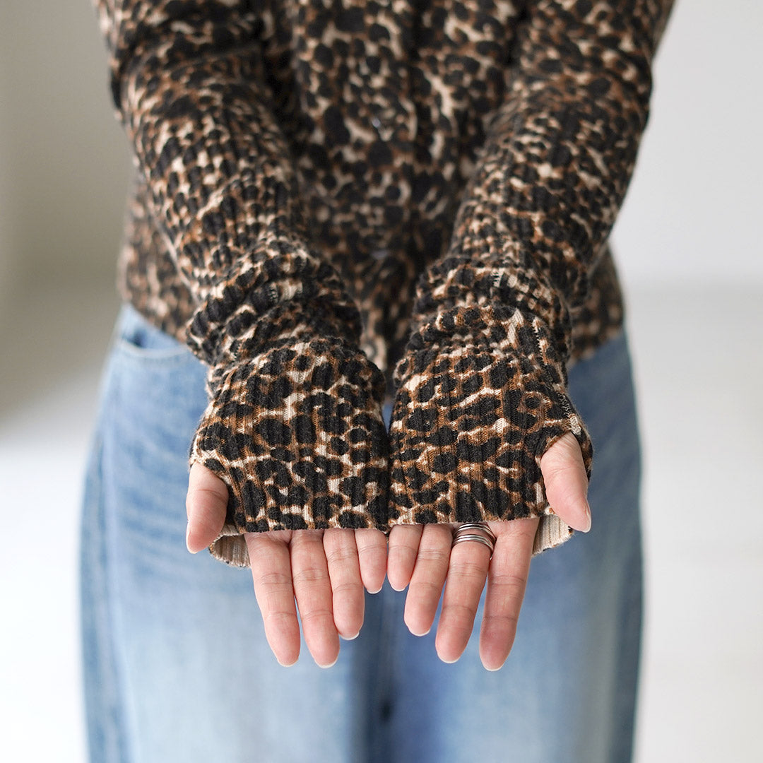 SHINZONE（シンゾーン） レオパード ロング リブ ニット カーディガン 25AMSNI14