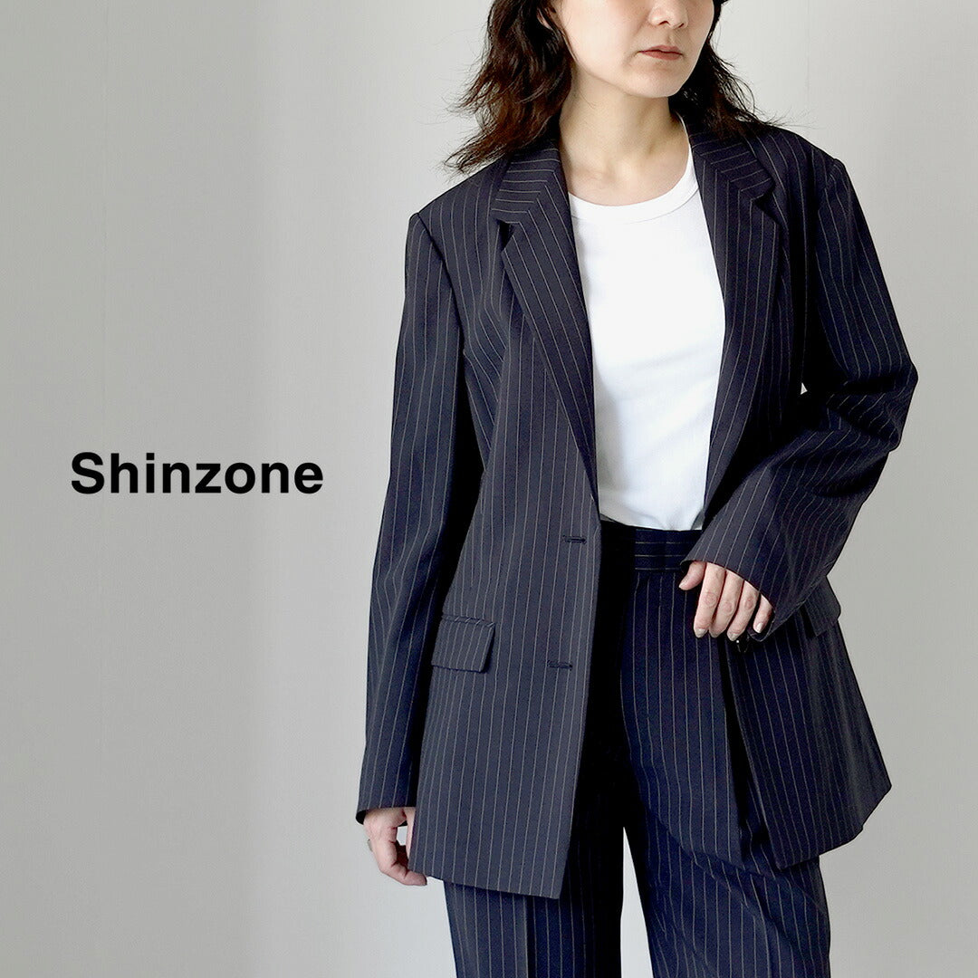 SHINZONE（シンゾーン） ストライプ クライスラー ジャケット 日本製
