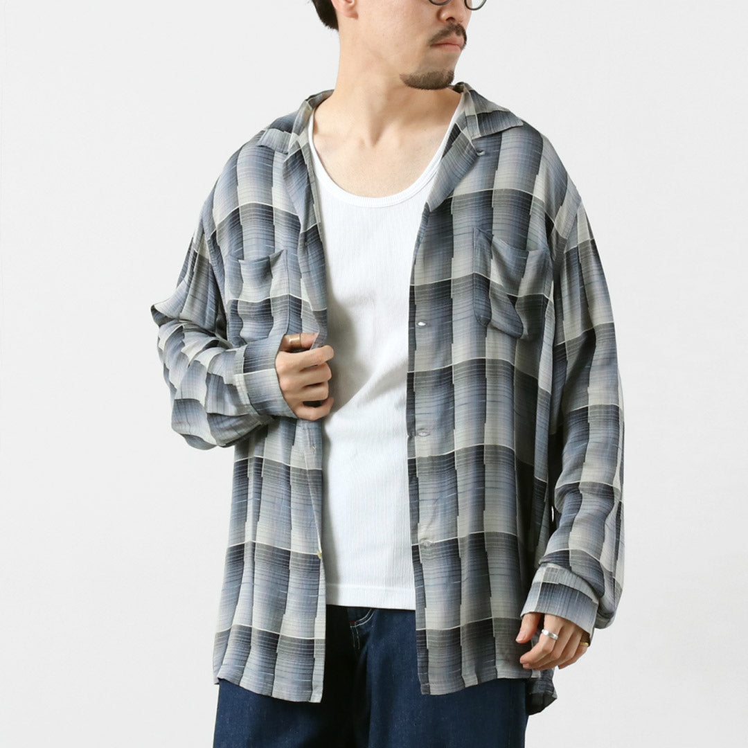 TOWNCRAFT（タウンクラフト） 60s オンブレー レーヨン ロングスリーブ