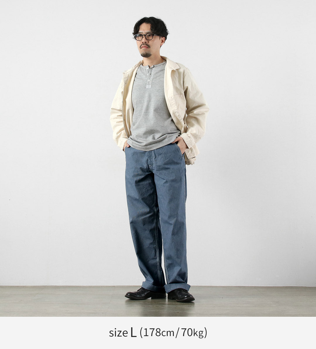 FOB FACTORY（FOBファクトリー） F0548 ヒッコリー ワークパンツ 日本