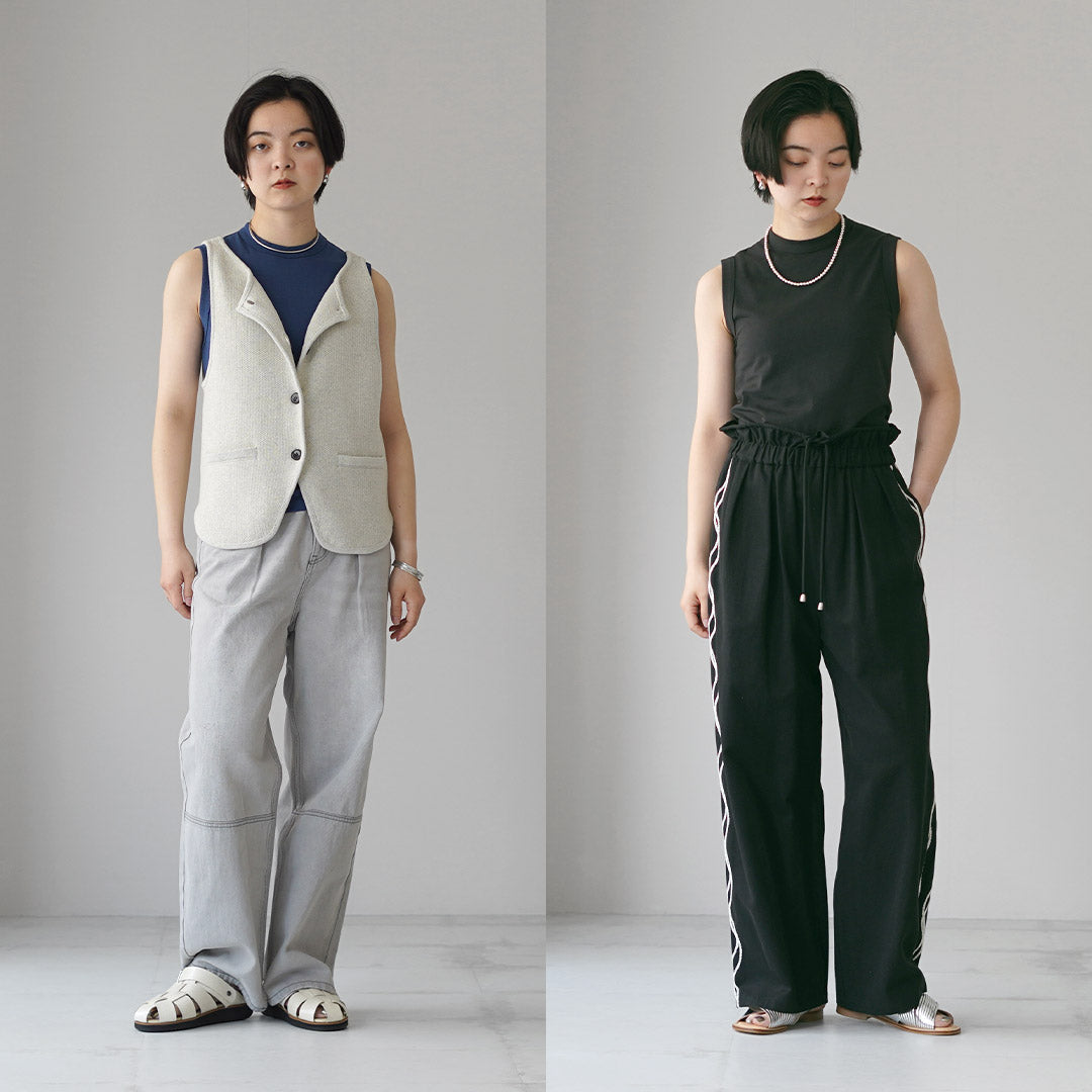 onit（オニット） ② 25080043002510 CITYSHOP別注 MILANO RIB KNIT AMERICAN NS TANK TOP レディース グレー サイズ2 ONIT MILANO RIB KNIT AMERICAN NS TANK TOP 25SS-ON198：タンクトップ