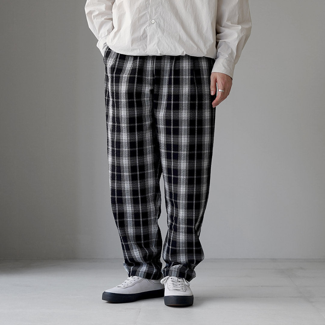 BURLAP OUTFITTER（バーラップアウトフィッター） シアサッカー チェック トラックパンツ