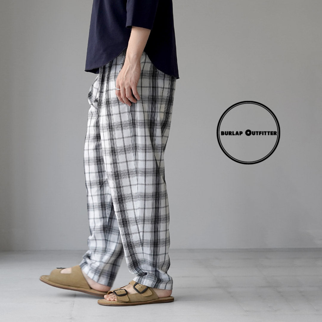 BURLAP OUTFITTER（バーラップアウトフィッター） シアサッカー チェック トラックパンツ