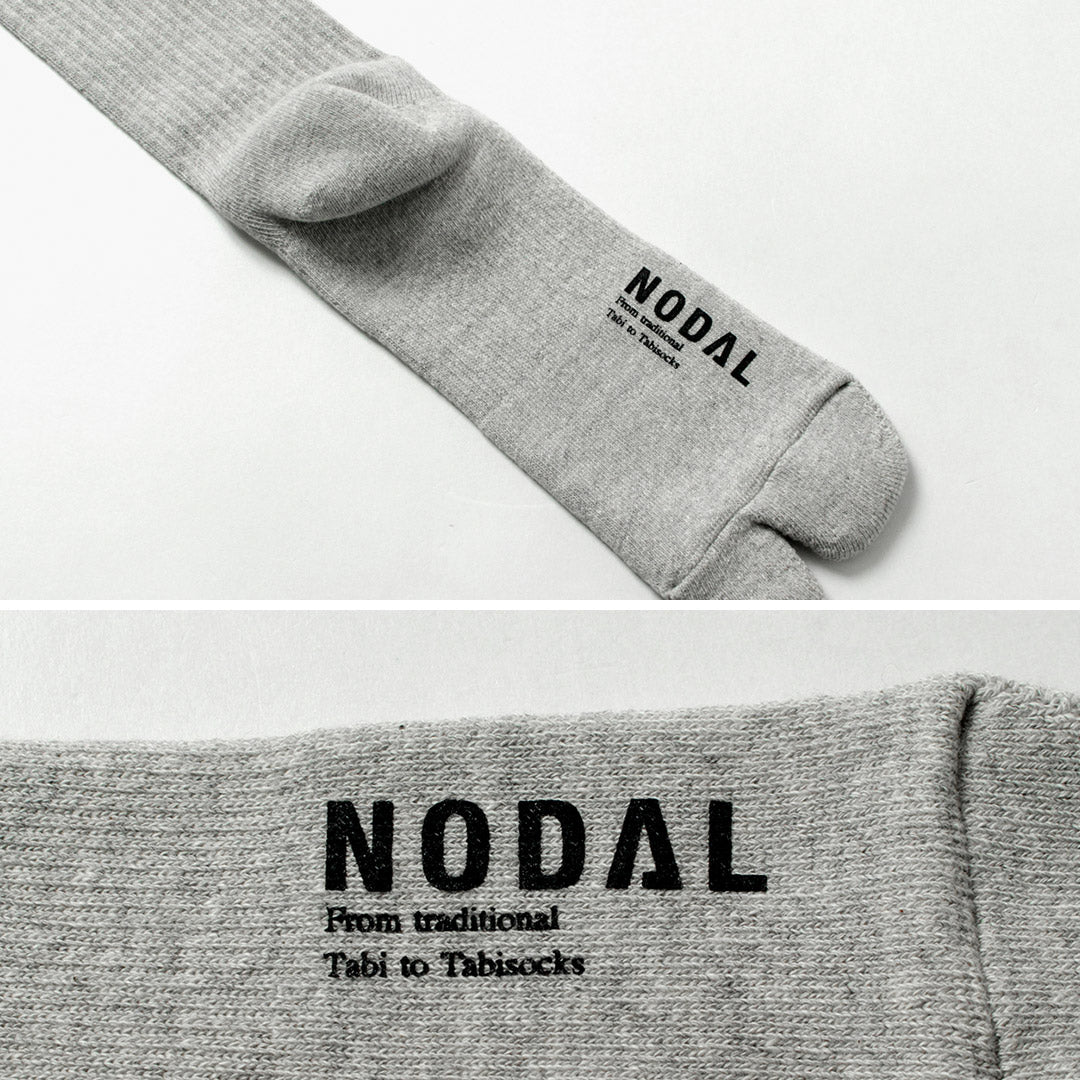 NODAL（ノーダル） ラフィ杢コットン 3パック クルーソックス 日本製