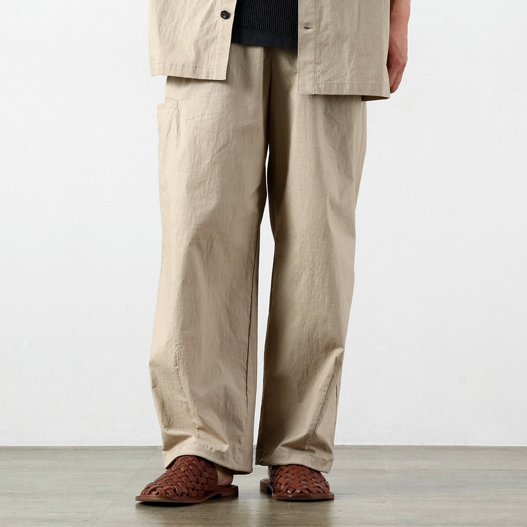 BASISBROEK（バージスブルック） ウィスケン コットンリネン タックパンツ 日本製
