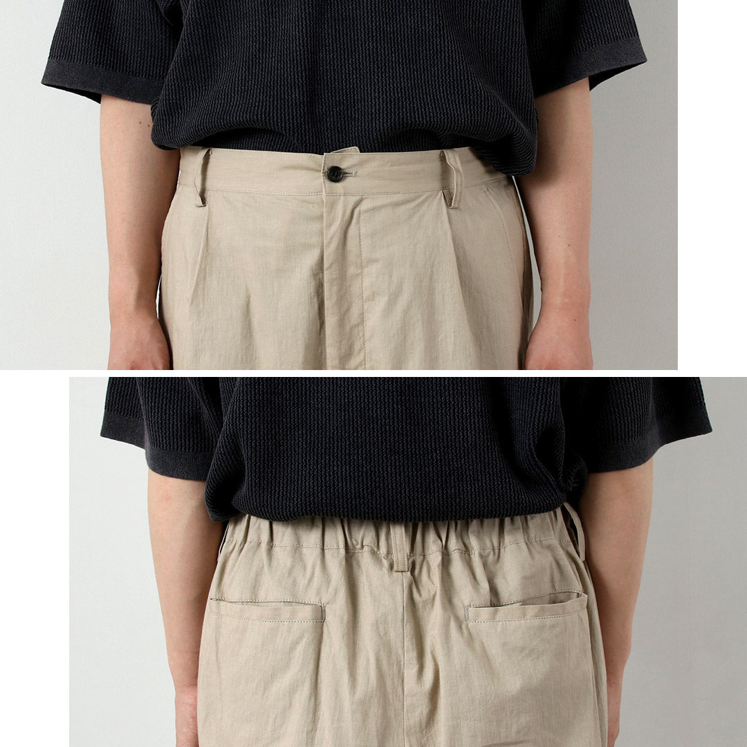 BASISBROEK（バージスブルック） ウィスケン コットンリネン タック