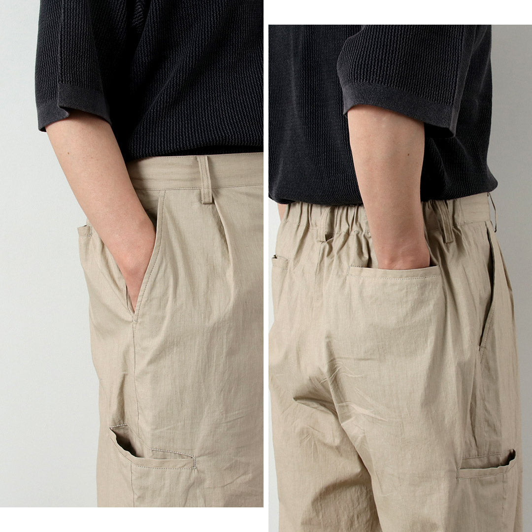 BASISBROEK（バージスブルック） ウィスケン コットンリネン タック