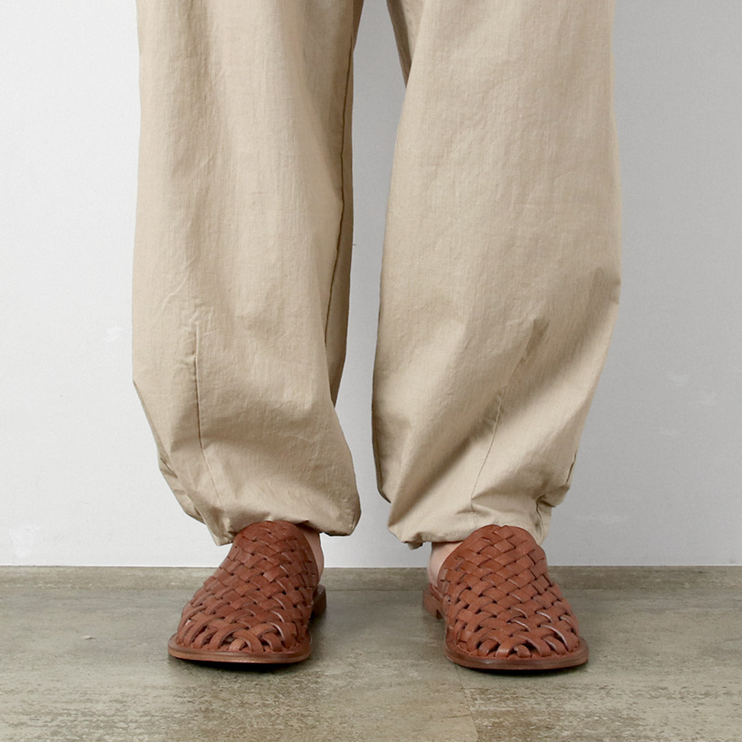 BASISBROEK（バージスブルック） ウィスケン コットンリネン タックパンツ 日本製