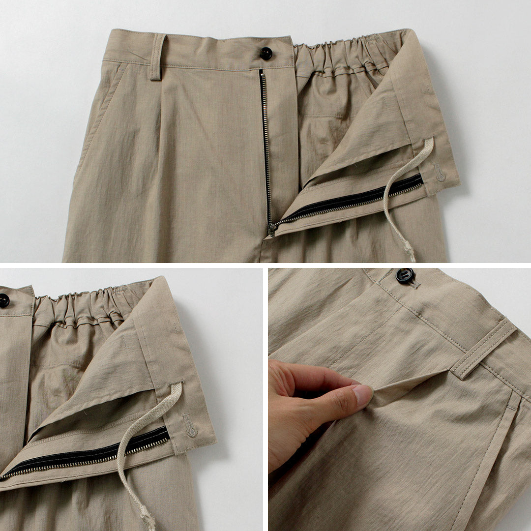 BASISBROEK（バージスブルック） ウィスケン コットンリネン タックパンツ 日本製