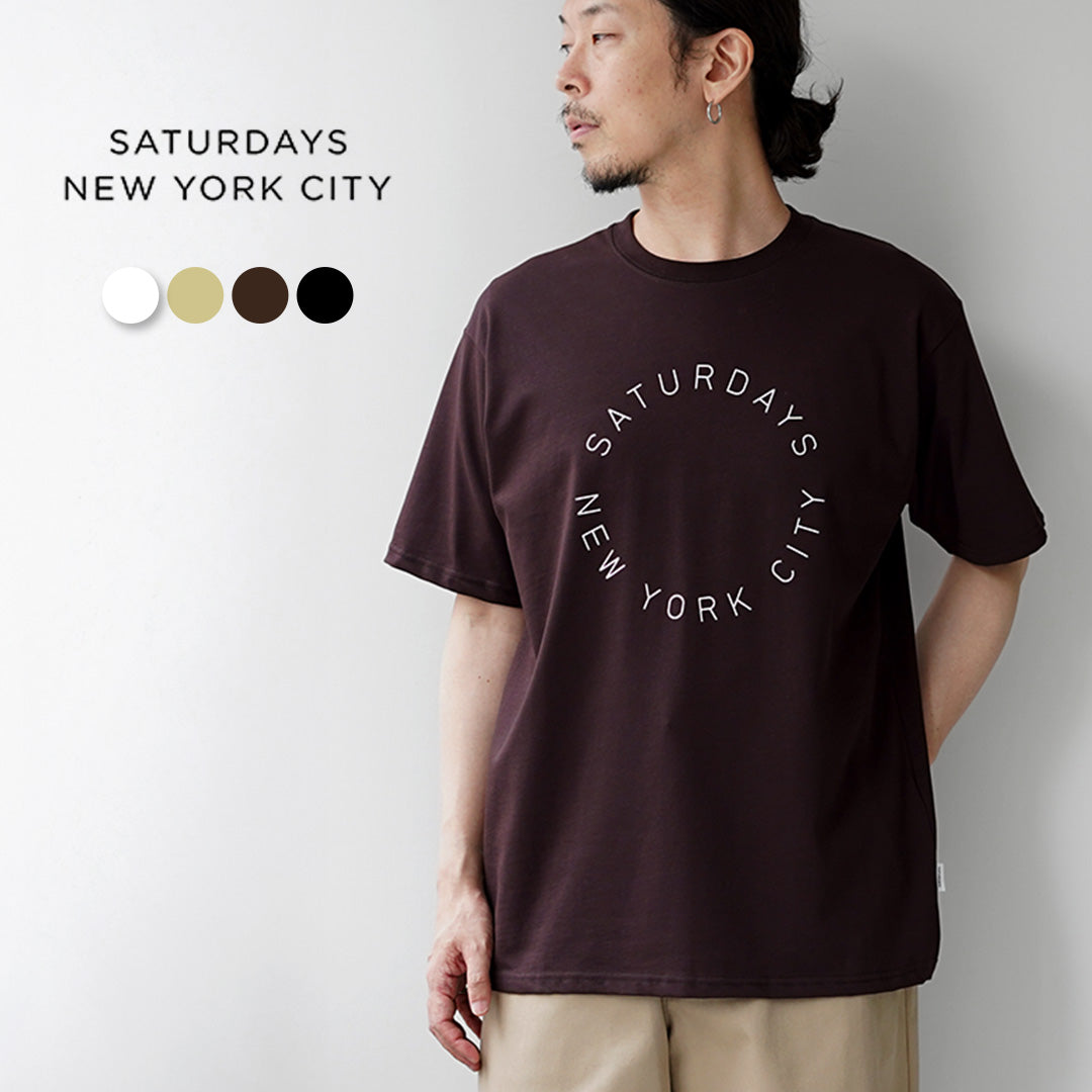 SATURDAYS NYC（サタデーズ ニューヨークシティ） サーキュラー サタデーズ ロゴ Tシャツ