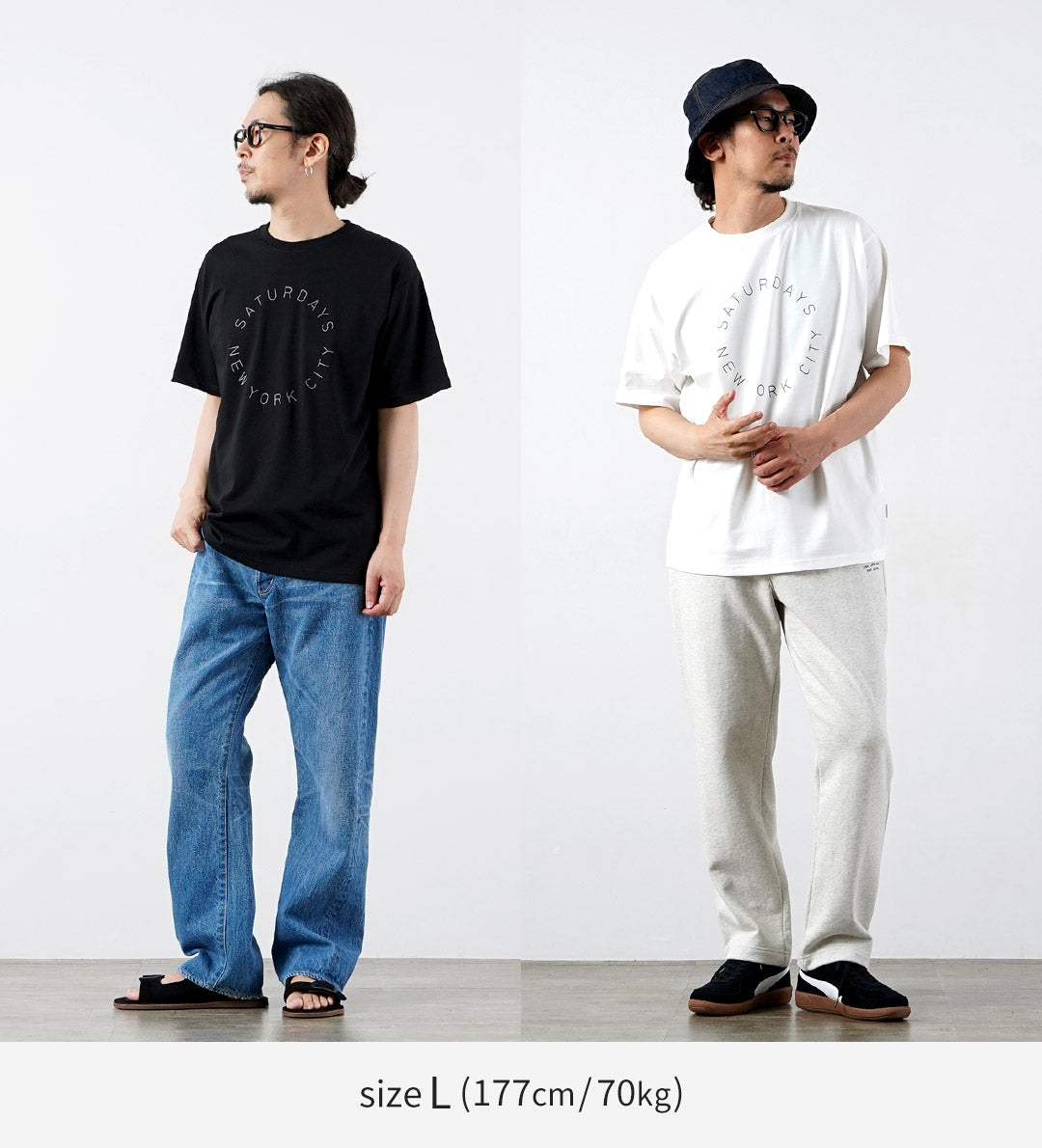 SATURDAYS NYC（サタデーズ ニューヨークシティ） サーキュラー サタデーズ ロゴ Tシャツ